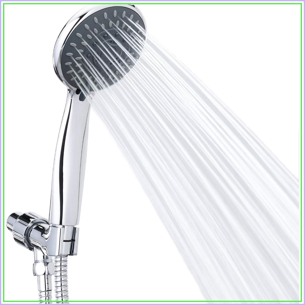 High Pressure Shower Head Handheld - 5-Stufen Hochdruck-Handbrause mit 150 cm Edelstahl-Schlauch