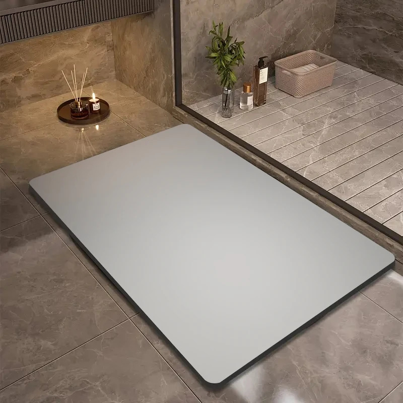 Quick Dry Diatomite Bath Mat - VIKAMA Diatomit-Badematte, einfarbig, schnell trocknend, weich,