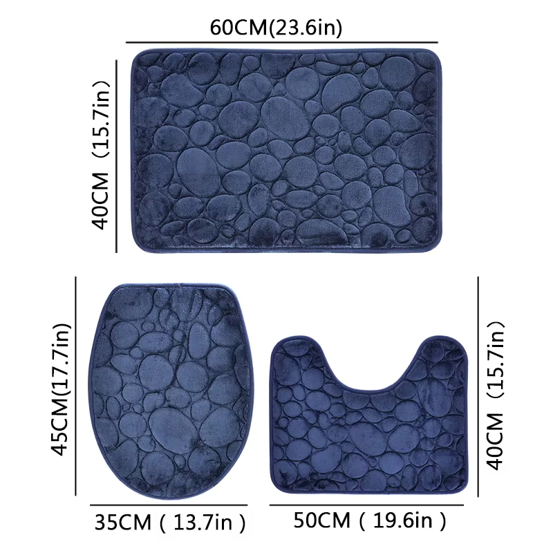 Quick Dry Diatomite Bath Mat - 3 Teile/satz Bad Matten Rutschfeste Weiche