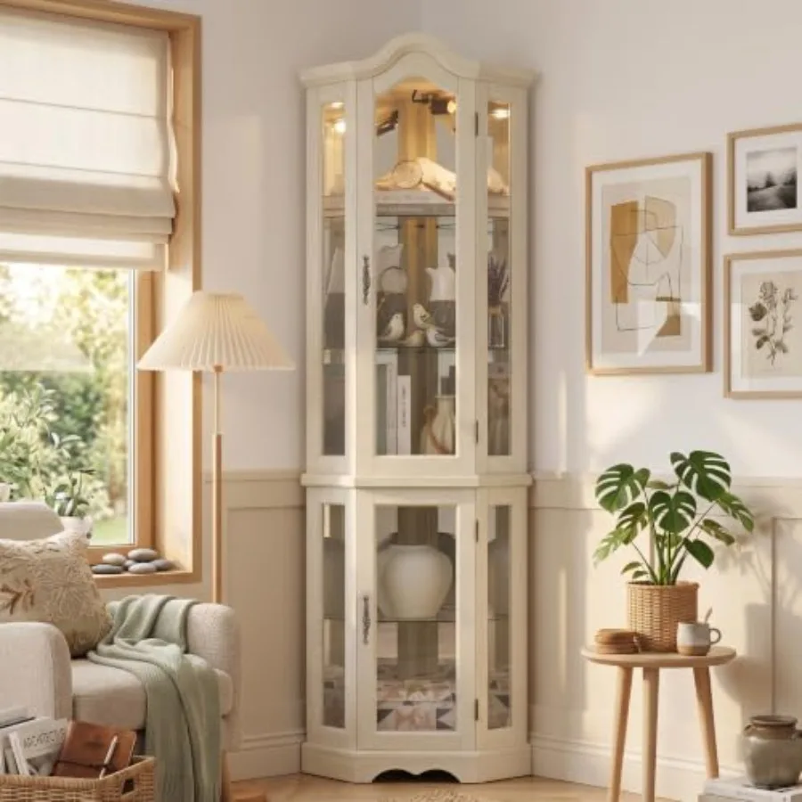 Storage & Organization - Eckvitrine für Bar und Spirituosenlagerung, beleuchtete