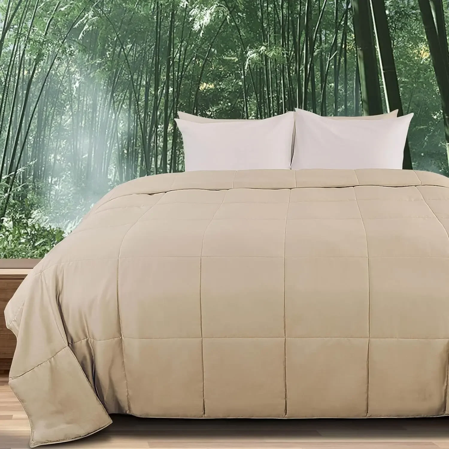 Cooling Blanket Hot Sleepers - Viskose-Bambus-Bettdecke King-Size, kühlend, leicht, Bio-Natur-Sommerbettdecke für
