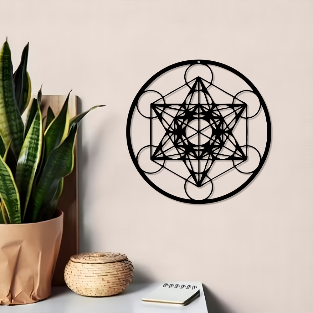 Home Decor - CIFBUY Eisen-Wandkunst Davidsstern Metallskulptur Rostfreie Hängeplakette