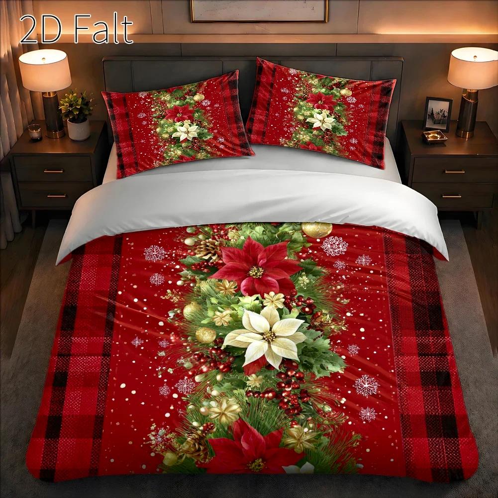 Duvet Cover Sets With Zipper - 3-teiliges Bettbezug-Set mit Kissenbezügen (ohne Füllung),