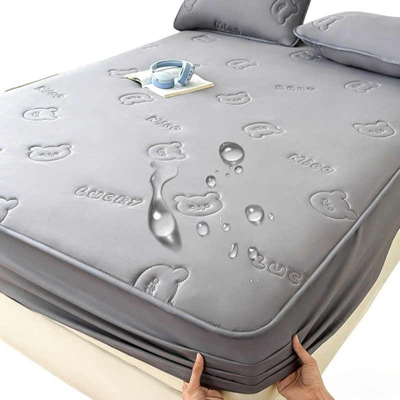 Waterproof Mattress Protector Breathable - Ultraschallgestepptes Queen-Spannbettlaken Wasserdichter King-Matratzenschutz mit Gummiband