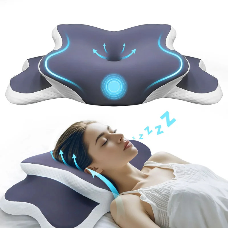 Memory Foam Orthopedic Pillow Neck Pain - Memory-Schaum-Kissen, Nackenkissen zur Schmerzlinderung, ergonomisches orthopädisches