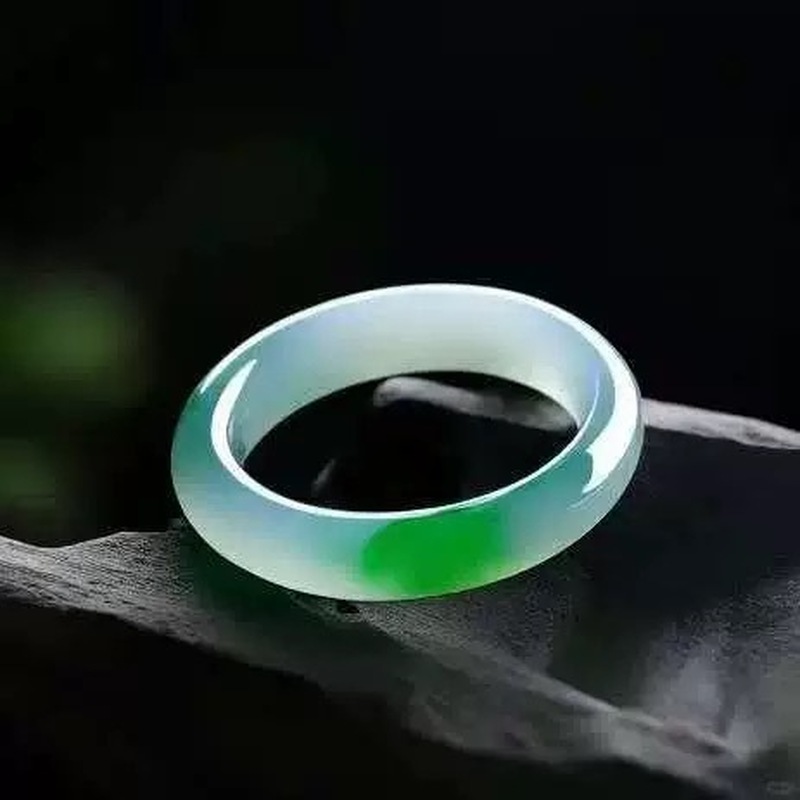 Lighting - Myanmar-Jadeit-Armband, eiswachsartig, regelmäßige Form, Frühlingsfarbe, grün-lila