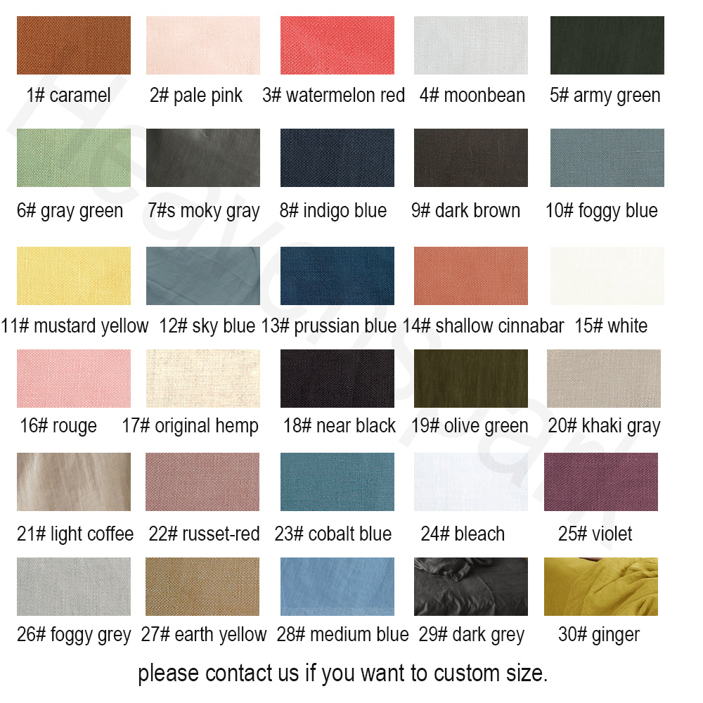 Duvet Cover Sets With Zipper - Reine Bio-Leinen-Bettwäsche-Set, inklusive Bettbezug und 2