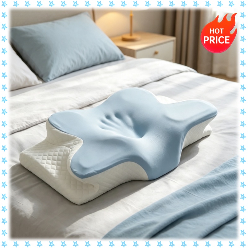 Memory Foam Orthopedic Pillow Neck Pain - Atmungsaktives, kühlendes Nackenkissen aus Memory-Schaum für