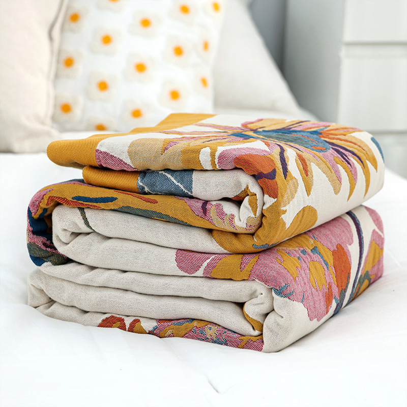 Muslin Cotton Bedspread - Einfache Baumwoll decke Musselin Gaze werfen