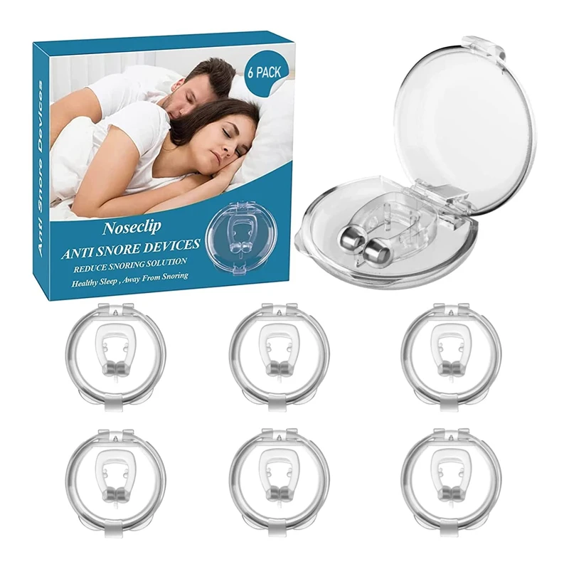 Anti Snore Contour Pillow - Anti-Schnarch-Gerät, Silikon-Nasenklammer, magnetisches Schlaftablett, verbessert den