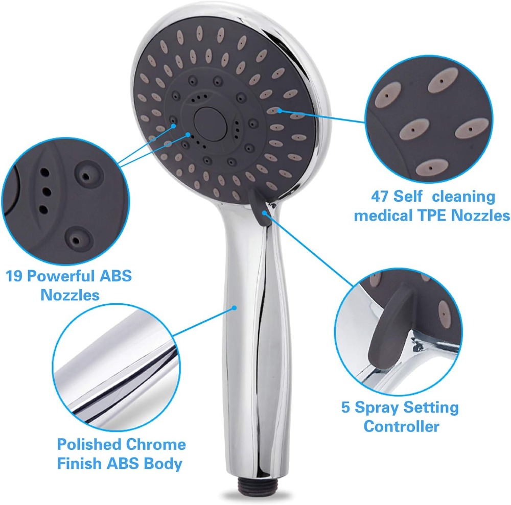 5-Stufen Hochdruck-Handbrause  – High Pressure Shower Head Handheld Bewertung und Preis
