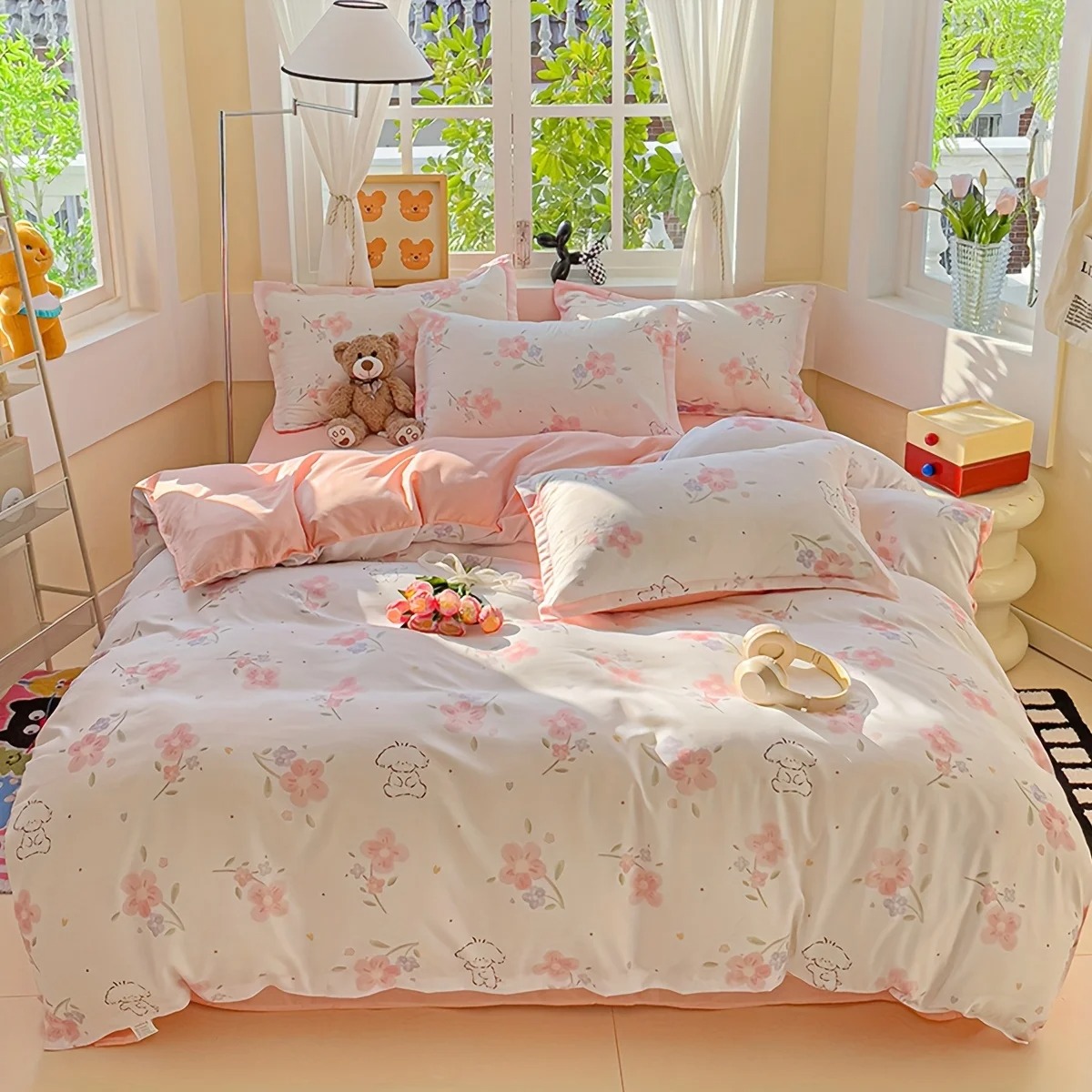 4-teiliges weiches, einfarbige – Duvet Cover Sets With Zipper Bewertung und Preis