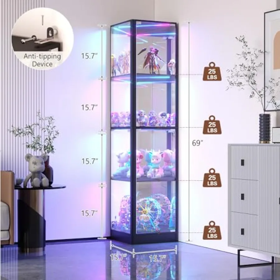 Eckvitrine für Wohnzimmer, mit – Lighting Bewertung und Preis