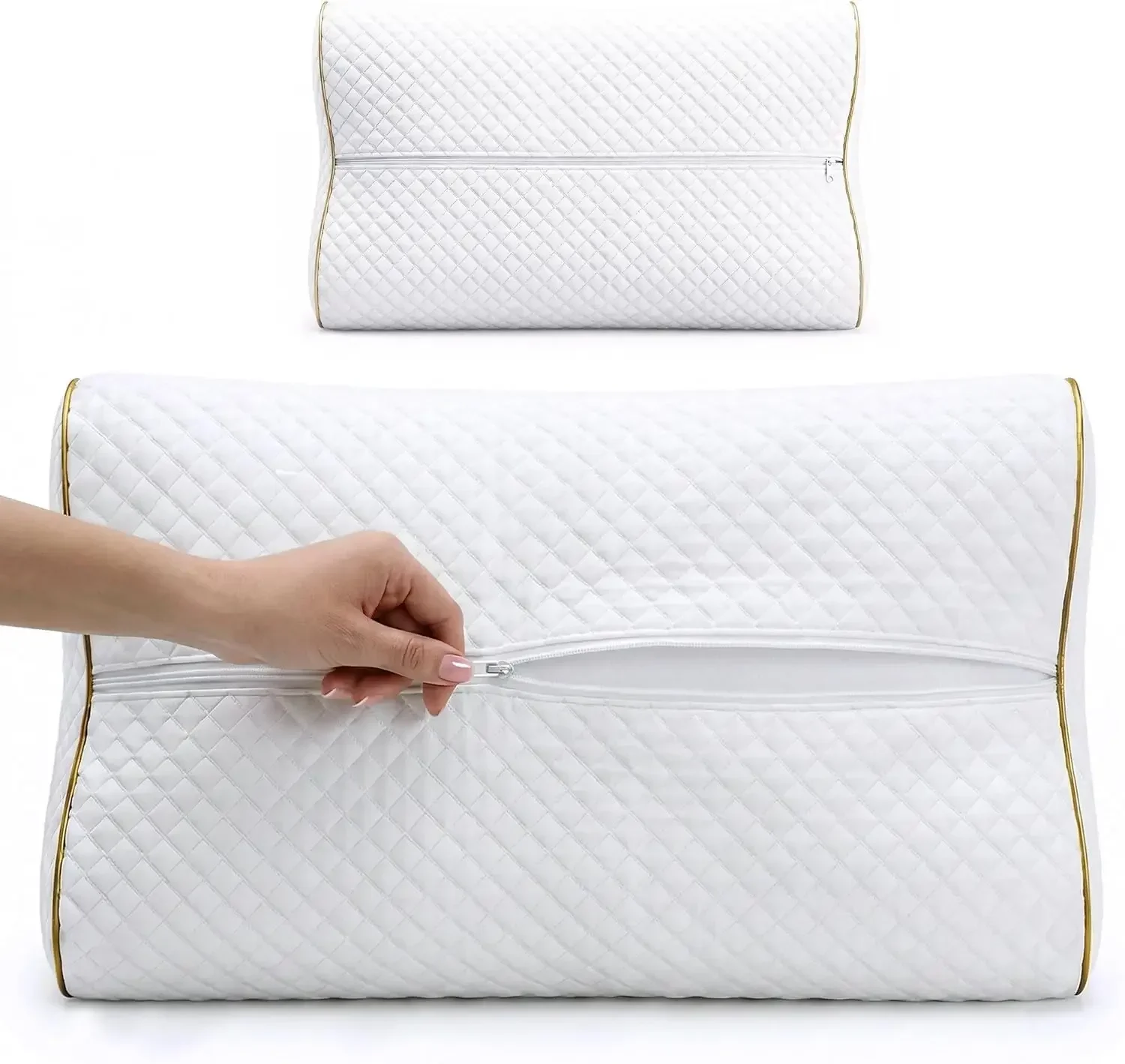 2er-Pack Queen-Memory-Schaum-K – Memory Foam Orthopedic Pillow Neck Pain Bewertung und Preis