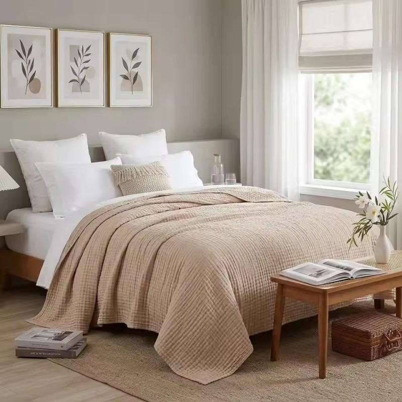 6-lagige Baumwoll-Musselin-Dec – Muslin Cotton Bedspread Bewertung und Preis