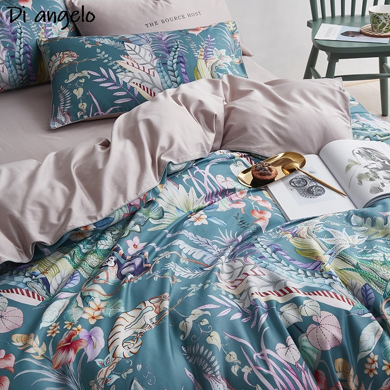 600TC 4-teiliges Bettwäsche-Se – Aesthetic Floral Duvet Cover Bewertung und Preis