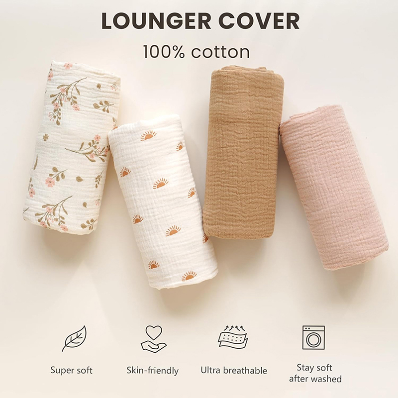 2PCS Baby Liege Abdeckung Muss – Muslin Cotton Bedspread Bewertung und Preis