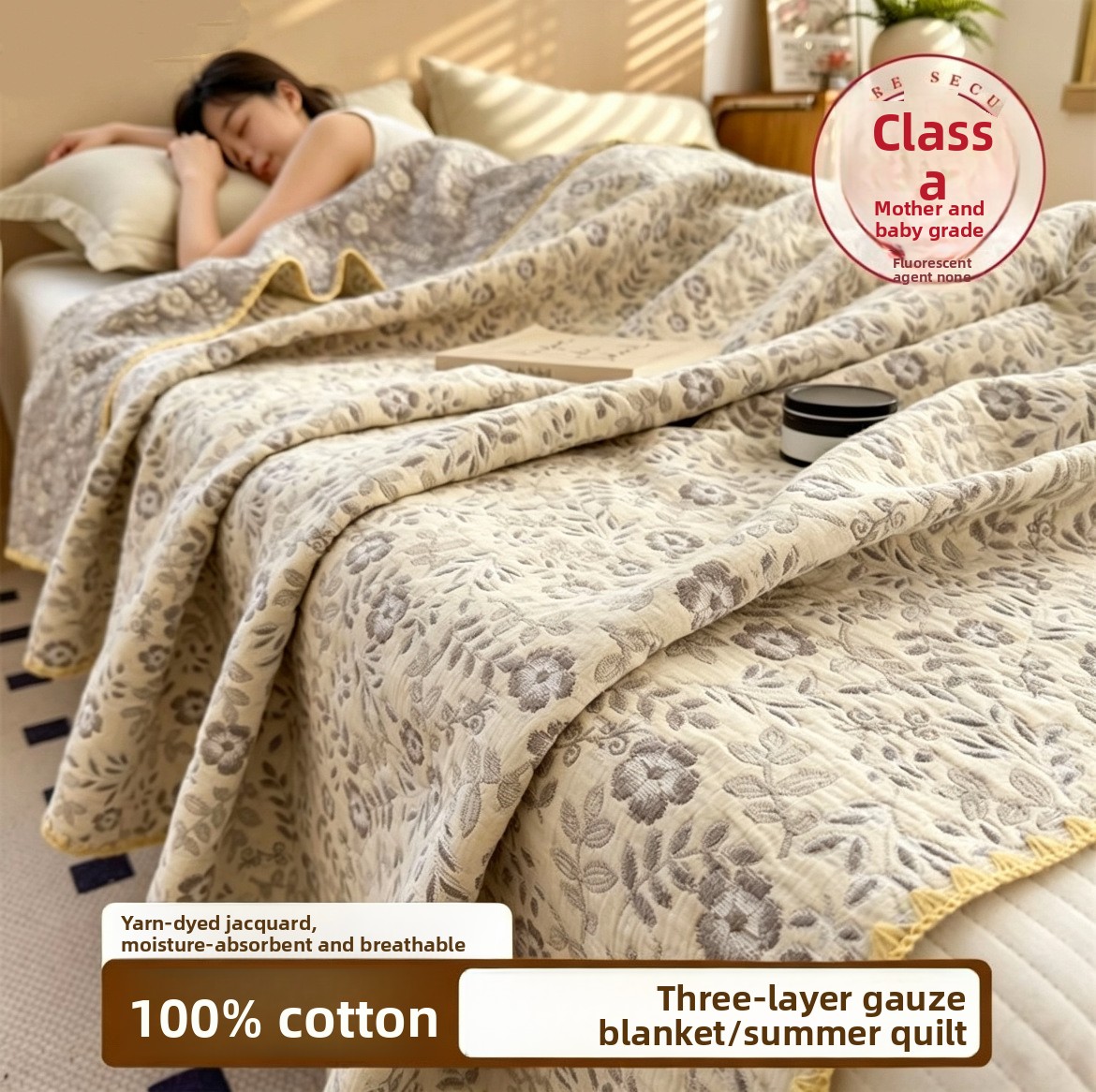 100% Baumwoll-Musselin-Decke,  – Muslin Cotton Bedspread Bewertung und Preis