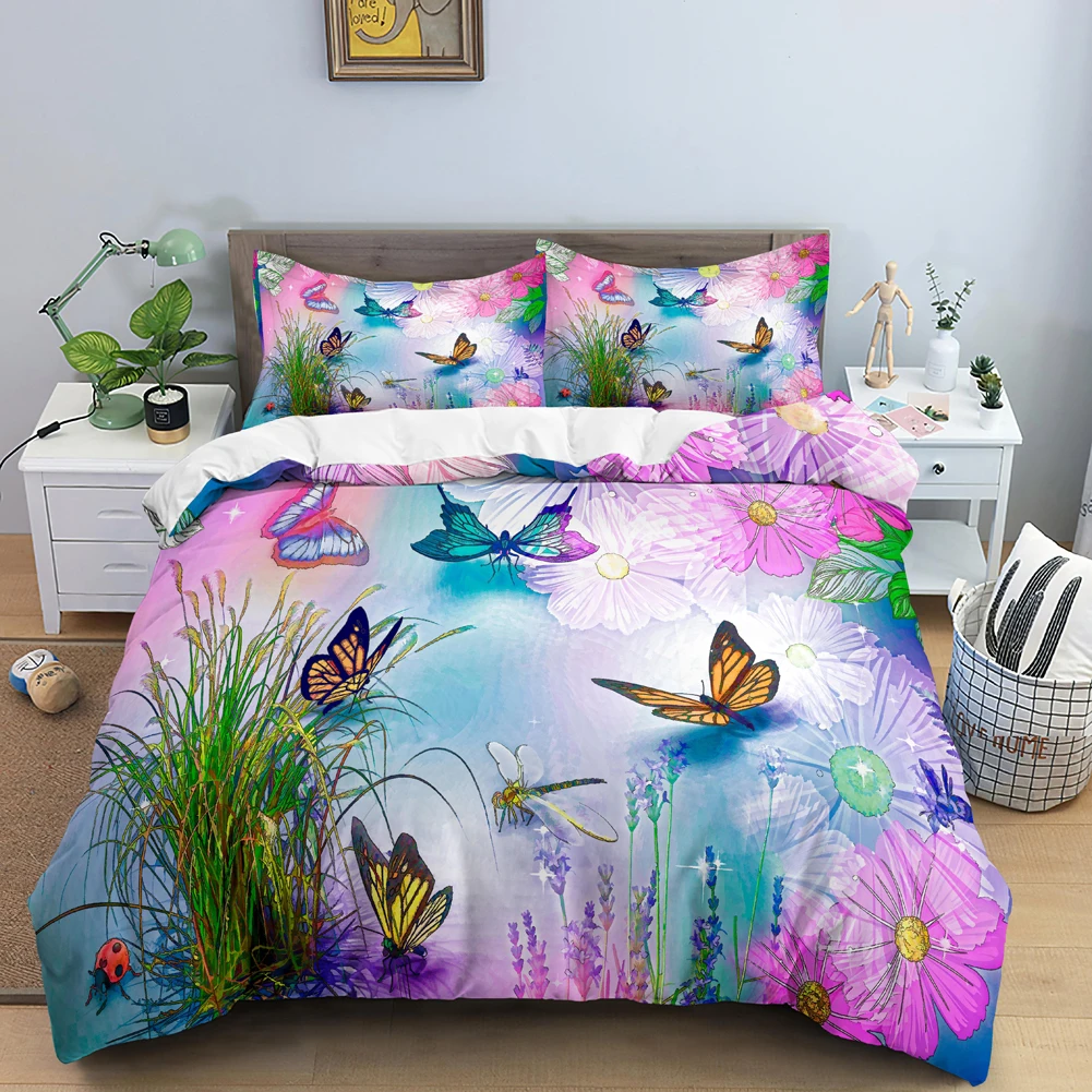 Schmetterlings-Bettwäsche-Set, – Duvet Cover Sets With Zipper Bewertung und Preis