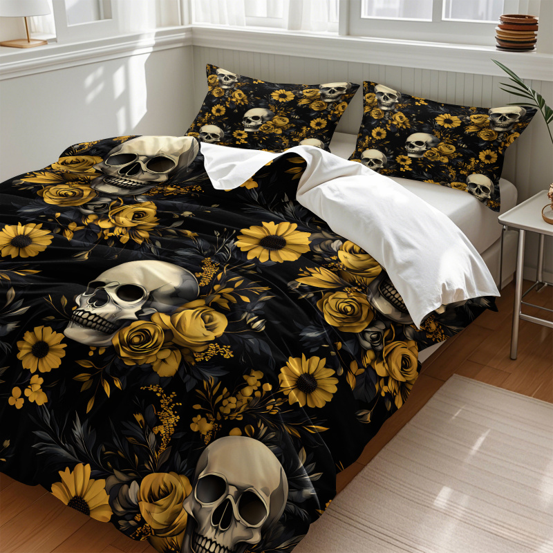 Dunkle Ästhetik Totenkopf Gelb – Aesthetic Floral Duvet Cover Bewertung und Preis