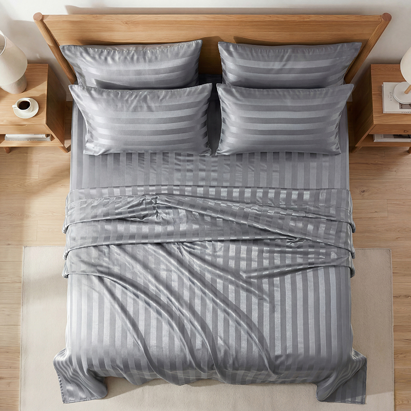 Knitterfreies gestreiftes Sati – Fitted Bed Sheets Deep Pocket Bewertung und Preis