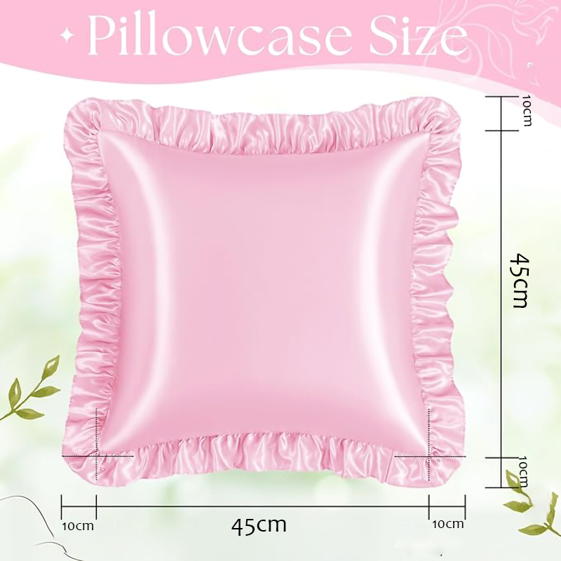2 Stück Satin-Rüschenkissenbez – Satin Silk Pillowcase Hair Skin Bewertung und Preis