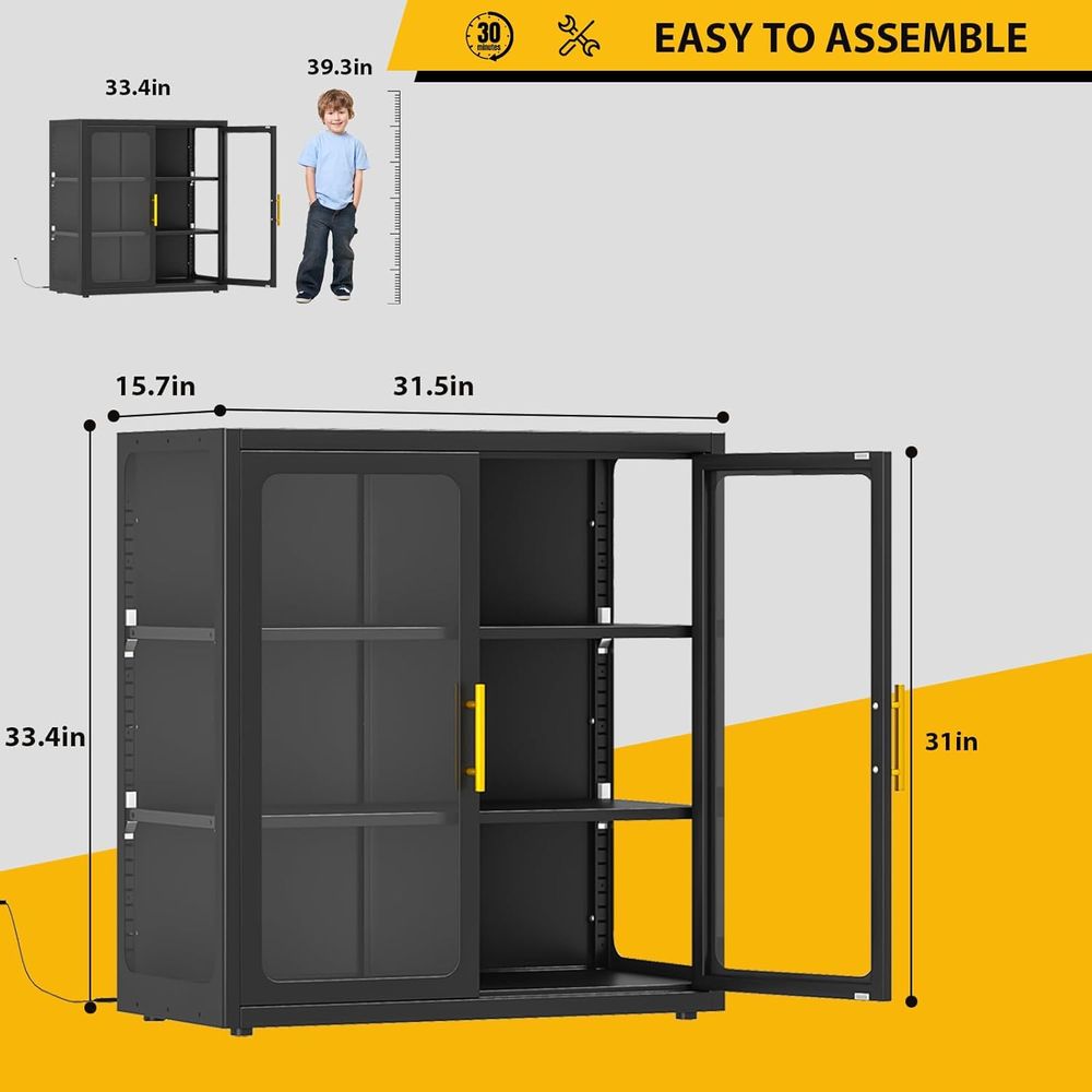 34 Zoll Hohe Glasvitrine mit V – Lighting Bewertung und Preis