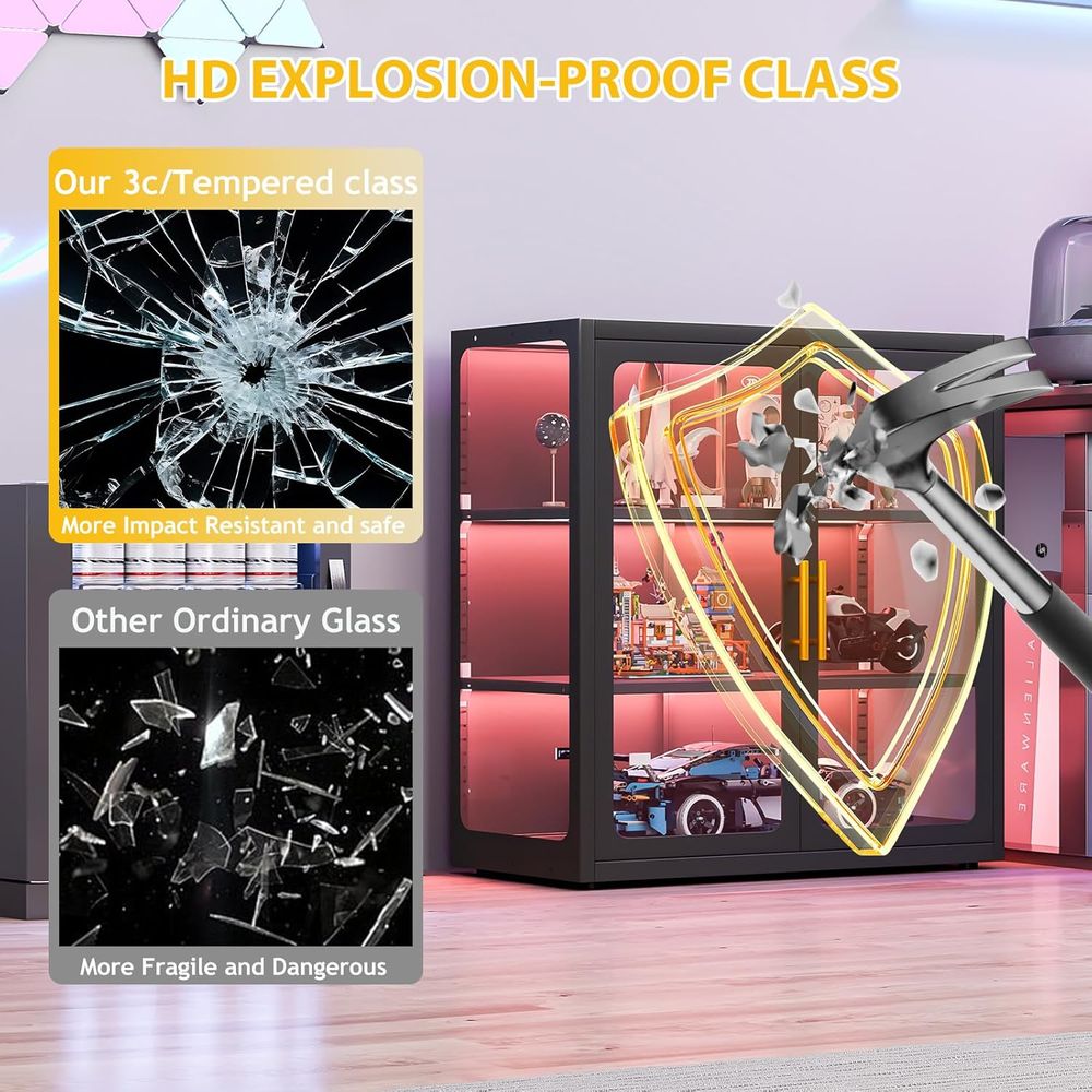 34 Zoll Hohe Glasvitrine mit V – Lighting Bewertung und Preis