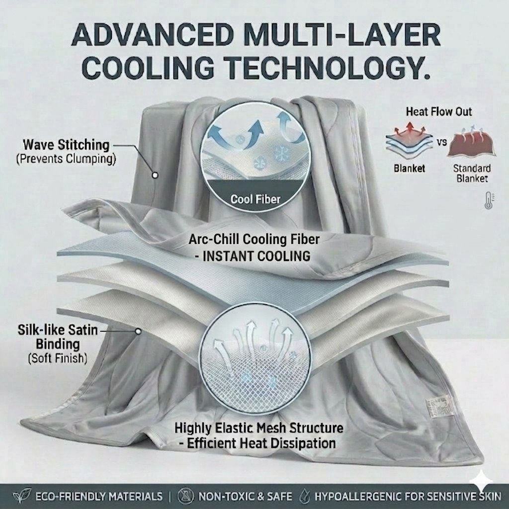 Leichte, atmungsaktive Kühldec – Cooling Blanket Hot Sleepers Bewertung und Preis