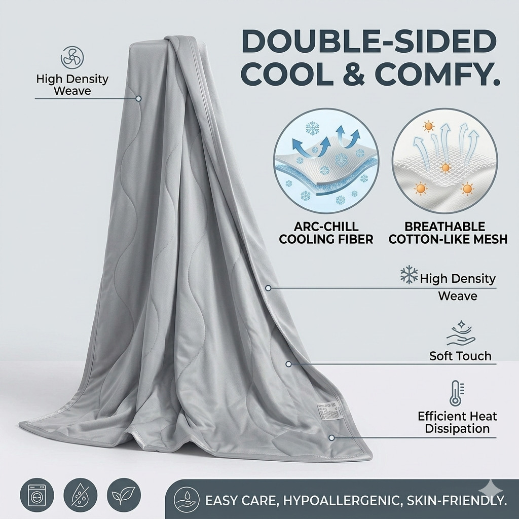 Leichte, atmungsaktive Kühldec – Cooling Blanket Hot Sleepers Bewertung und Preis